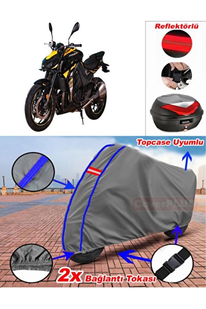CoverPlus Blue Stitched Gray Arora Ar251 Tarpaulin Topcase Rear Bag Compatibl...