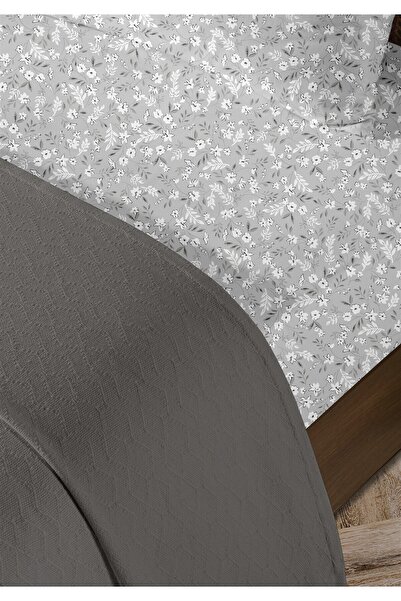 Evim 100% Cotton Olivia Anthracite Double Pique Set 200 X 230 cm