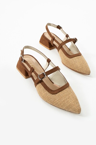 Glenz Γυναικεία πέδιλα καθημερινά με τακούνι TS1184