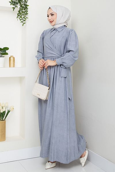 InStyle Σταυρωτό γκρι φόρεμα