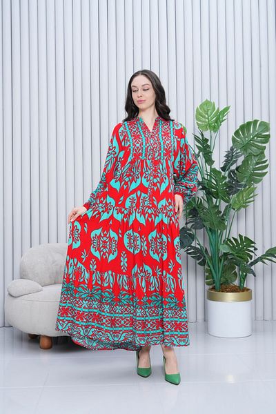 My Blog Rochie de mărime mare cu mânecă balon verde - 3002 - 2
