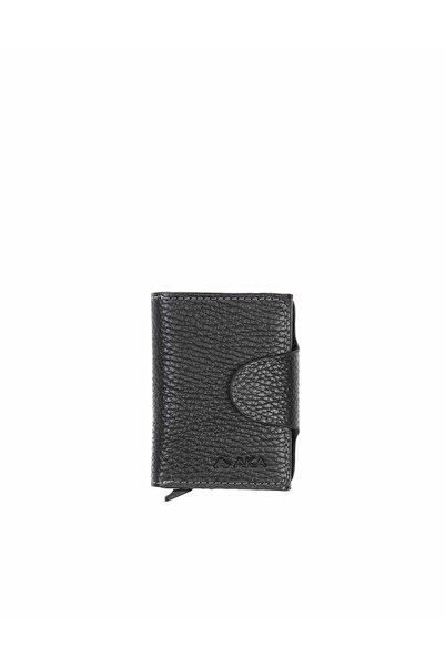 Aka Siyah Mekanizmalı Deri Kartlık Cüzdanı 5003 2