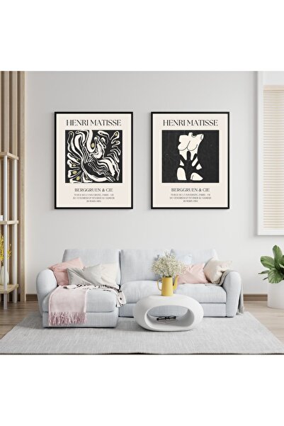 PRYDESIGN Henri Matisse Wall Painting Set of 2 with Frame