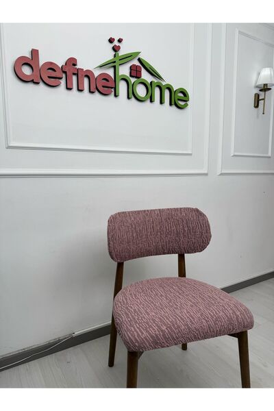 Defne Home bohem sandalye kılıfı Pudra