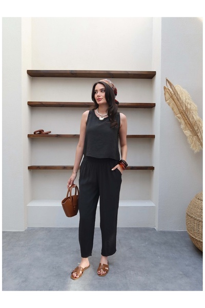 ESRAHELVACI Comfortable Zero Sleeve Blouse Set