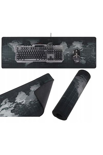zola Mouse pad, rubberised for gaming, World Map, 90 x 40 cm