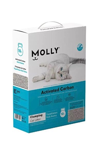 Molly Aktif Karbonlu Topaklanan Kedi Kumu 10 Lt.