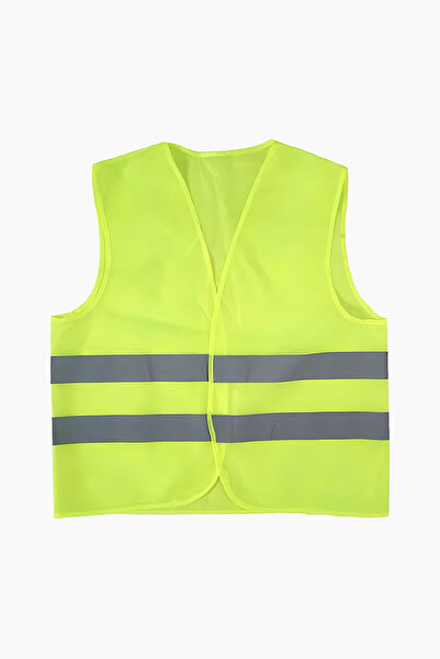 ACR Giyim Tekstil Forma Baskı Pack of 10 Reflective Motorcycle Scooter Yellow Warning Vest – Night Visibility Enhancing Safety Vest