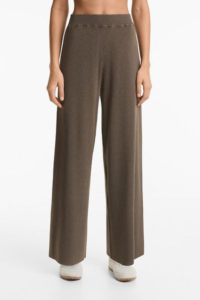 Oysho Ribbed knit trousers