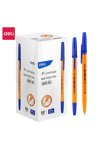 Deli Ball Point Pen BLUE EQ6S-BL