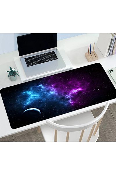 zola Gaming Mousepad, non-slip, rubberized, Galaxy moon, 80 x 30 cm