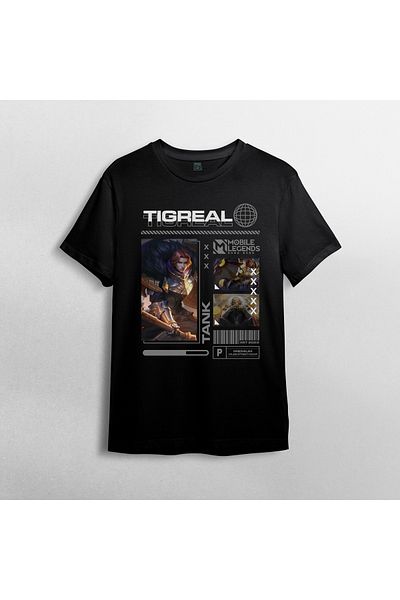 Pixxa Mobile Legends Tigreal Unisex T-Shirt 100% βαμβακερό με λαιμόκοψη