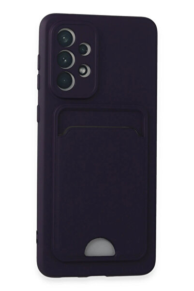 NewFace حافظة سامسونج جالاكسي A33 5G من السيليكون مع بطاقة عمل كلفن - بنفسجي ...