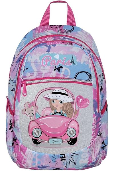 STOREMAX Muartshop Kindergarten Backpack Girl Orthopedic Lined Waterproof 5 6 7 Years Old Girl with Trolley Pink