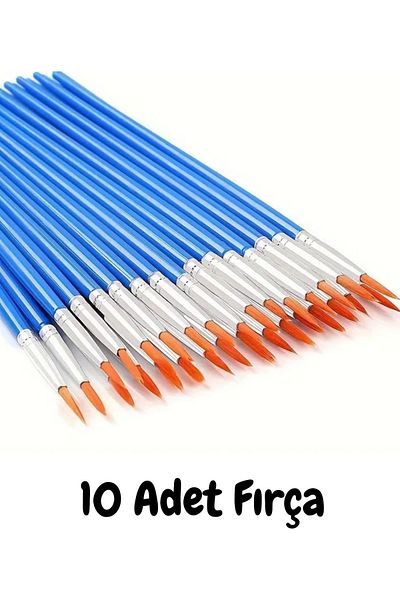 MODAT 10Pcs Brushes, Watercolor, Acrylic Paint, Gouache Paint, Oil Paint, Painting Painting, Workshop Activity