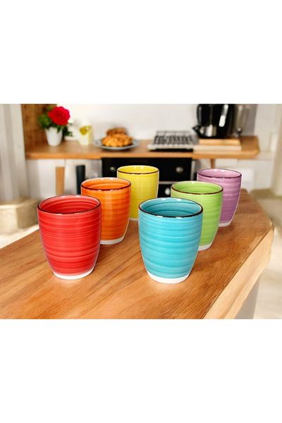 Tavola Cappuccino coffee cup set 6 350 ml COLORS