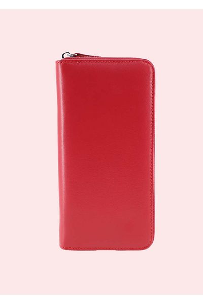 OEM Women's genuine leather wallet, HASSION, B02, red