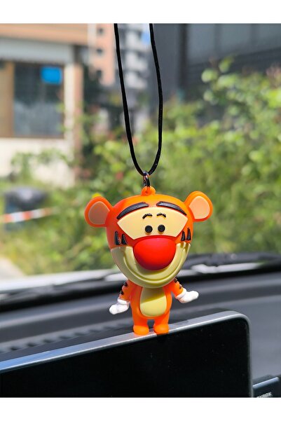 Esey Dizayn Tigger Winnie Pooh Araba Dikiz Ayna Süsü - Vantuzlu Cam Süsü