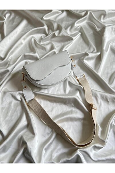 Mia Collection Oval Model El Ve Kadın Omuz Çantası Beyaz