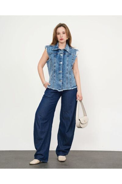 sorisso Κοντό γιλέκο τζιν με μηδενικό μανίκι