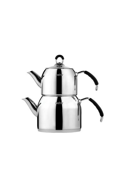 Nehir Maxi Modern Steel Teapot Set