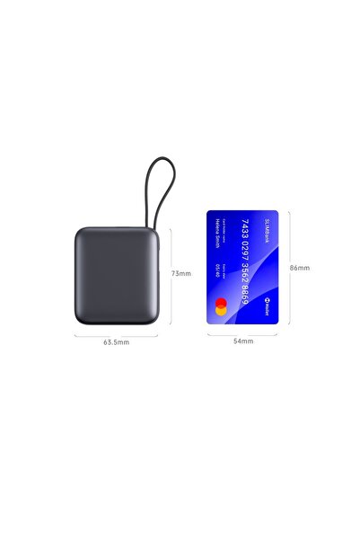 iOsuite Mini 10,000mAh Power Bank PD 22.5W Fast Charge w/ USB-C & Lightning – Silver