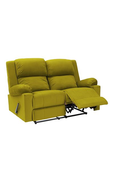 Lazy Vibes Velvet Double Classic Recliner Chair - Gold