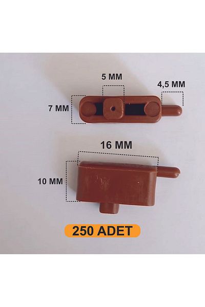 şamreklam Plastic Hinge Brown Color Single (250 Pieces)
