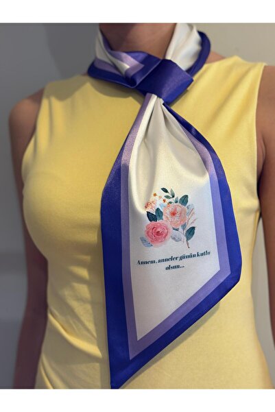 ElevaGlam Anneler Günü Özel Desenli Kravat Eşarp