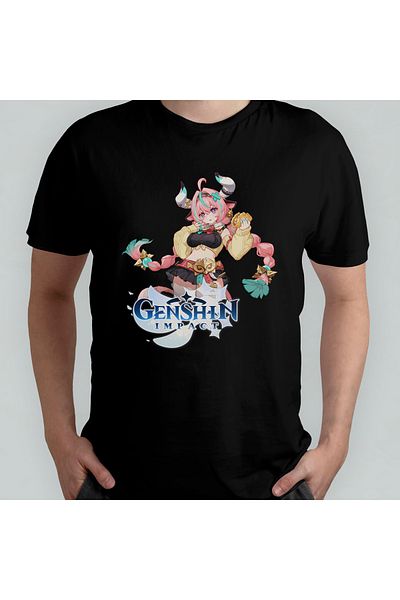 Pixxa Μπλουζάκι Genshin Impact Varesa Unisex 100% βαμβακερό με λαιμόκοψη
