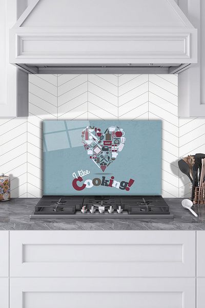 Rosyvien Îmi place Cooking Glass Stove Back Protector, Bucătărie încorporată și protecție pentru blat, cu temperat și rodaj