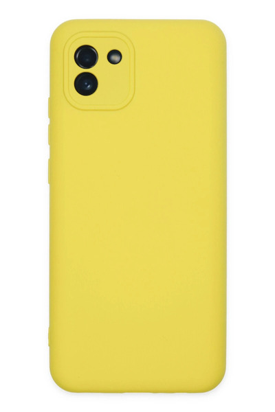 New Face Galaxy A03Compatible Case Nano Inside Velvet Silicone - Yellow Zngzr