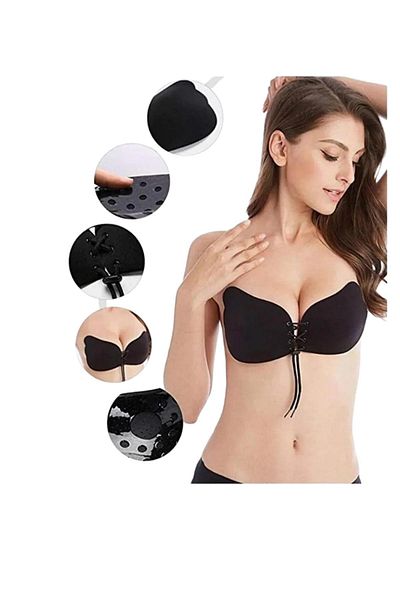 EMBA BUTİK Strapless Bra Strapless Backless Push up Magic Bra Plumping Silicone Adhesive