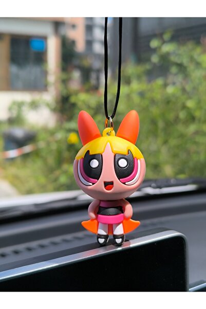Esey Dizayn Powerpuff Girls Blossom Araba Dikiz Ayna Süsü - Vantuzlu Cam Süsü