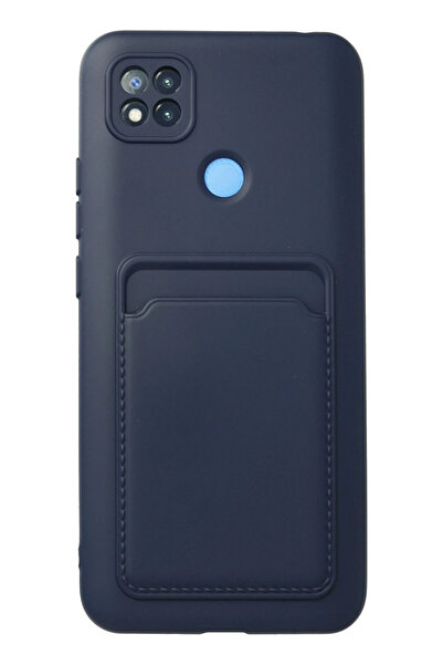 NewFace حافظة هاتف Xiaomi Redmi 9C من السيليكون مع بطاقة عمل كلفن - أزرق داكن...