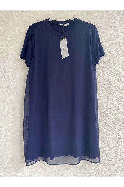 Nisa Luxury Boutique Puane Half Sleeve Front Chiffon Detail Combed Cotton Underwear Tunic 10271