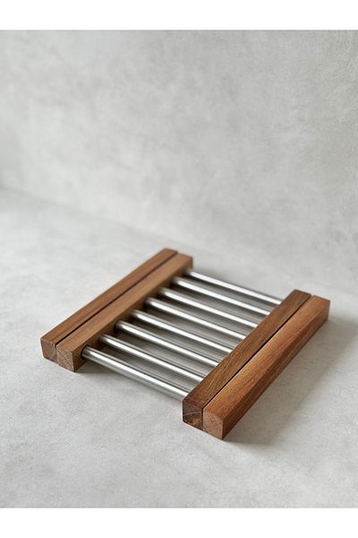 Dekorzdükkan Acacia Metal Trivet (Double Wing)