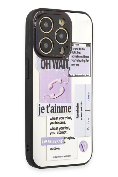 NewFace حافظة لهاتف آيفون 12 برو ماكس مزودة بمرآة - مرآة - 4 SPTGL