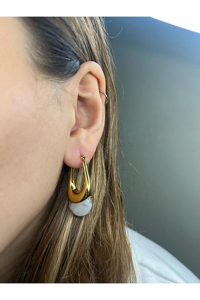Glowy&Co. Lunar Glow Gold Color Tarnish Steel Earrings