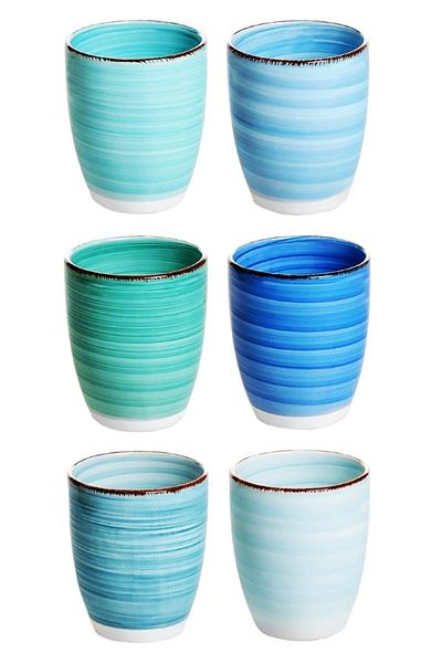 Tavola Cappuccino coffee cup set 6 350 ml AZURE