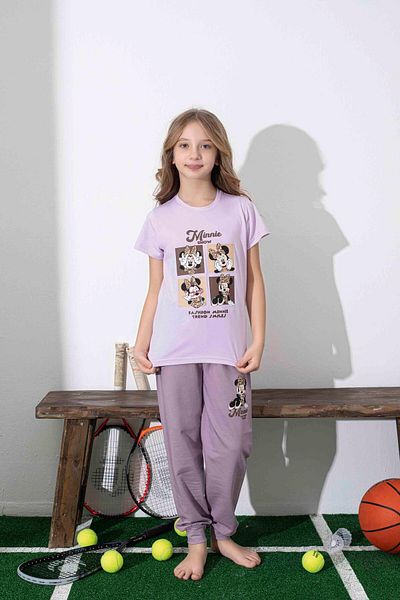KIPIRIK BABY Girl's Mini Patterned Lilac Pajama Set
