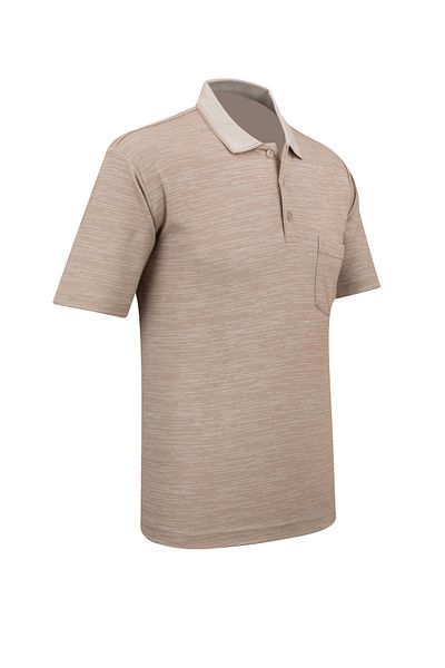 Çizgi Triko Ανδρικό μπλουζάκι Polo Neck Classic Fit με τσέπη - 5114