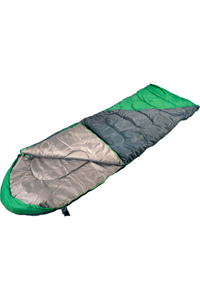 ACTION ONE Waterproof sleeping bag (190+30) x 75 cm, green - gray