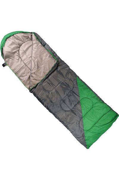 ACTION ONE Sac de dormit impermeabil (190+30) x 75 cm, verde - gri