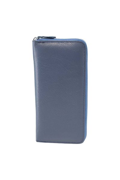 OEM Women's genuine leather wallet, HASSION, B02, navy blue
