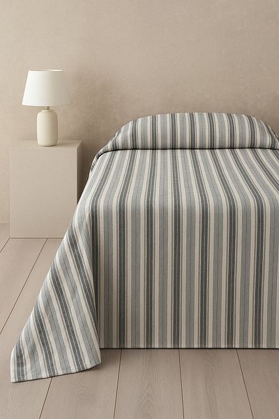 English Home Grayton Lines Double Multi-Purpose Cover 200X220 cm Gray