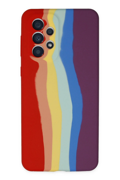 NewFace حافظة سامسونج جالاكسي A73 A73 5G من السيليكون الرخامي - أحمر-أرجواني ...