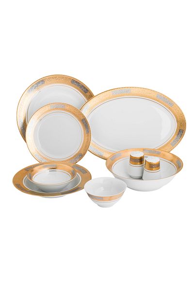 HIC Richvine 32-Piece Porcelain Dinner Set for 6 People