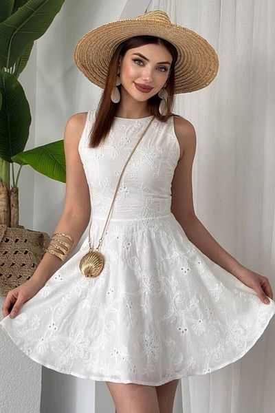 ZISHAN Zero-Neck Sleeveless Mini Scallop Women's Graduation & Evening Dress 175
