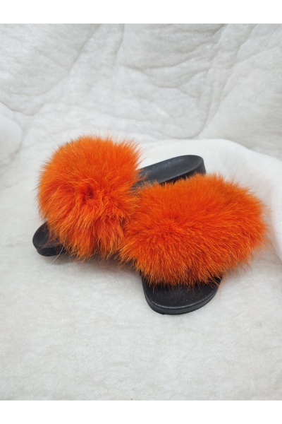 saremod Real Fox Fur Slippers